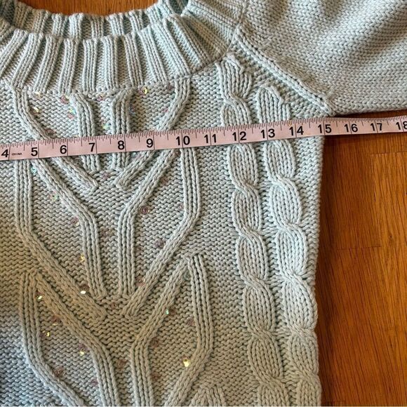 Rave Medium Light Blue Y2K Long Sleeve Sweater - Picture 8 of 9